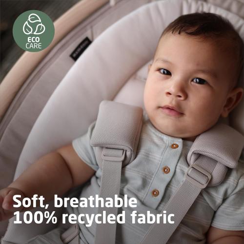 Maxi-Cosi Cassia Smart Baby Swing for Infants, Portable, Foldable Infant Swing with Music, 360 Rotation, 5 Speeds, 12 Melodies, EcoCare Fabric, Auto Motion Sensor, 2 Reclines, Classic Slate MAY HAVE MISSING ACCESSORIES PIECES