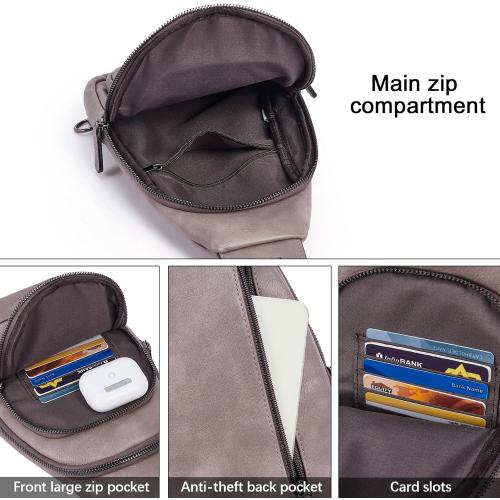 CLUCI Crossbody Bags for Women Men,Leather Sling Bag Cross Body Backpack for Woman Gifts for Women Birthday Unique