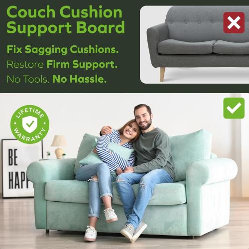 BEN'SHOME® Loveseat Cushion Support Board for Sagging Loveseats - Stop Sinking Into Your Couch | 0.5 Thick Solid Wood, 400 LBS | Fits 38–45 x 19.7 | Anti-Slip, Lifetime Replacement