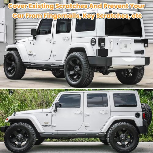E-cowlboy Door Handle Cover Inserts Tailgate Handle Cover Recess Guard for 2007-2018 Jeep Wrangler JK JKU Sports Sahara Freedom Rubicon Unlimited Exterior Accessories (White 15PCS)