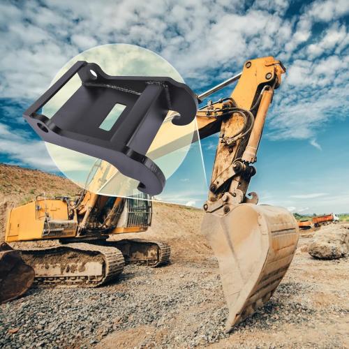 X-Change Coupler Bracket for Bobcat Mini Excavator Attachments, Quick Attach Bucket Mount, Black Hardened Steel, Durable and Corrosion-Resistant, Fits Bobcat E-Series Models.
