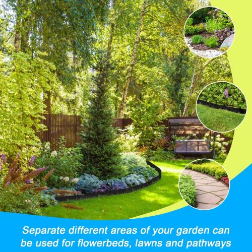 Hugeleaf Metal Landscape Edging, 6.5” H Metal Edging for Landscaping | with 11Pcs Stakes, 40” L Metal Garden Edging Pack of 10 ( 33 Feet Total Length)