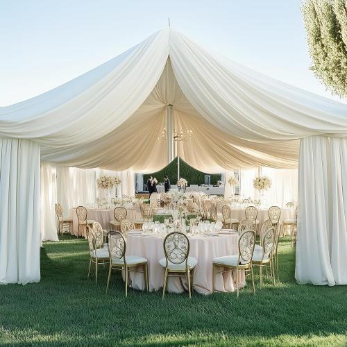 20ft×40ft Ivory Ceiling Drapes for Weddings Parties, 20×40  Long Ceiling Curtain for Tent Canopy,Wrinkle Free Silk Easy to Draping&Hang Ivory Drapes for Event Church Stage Photo Bedroom