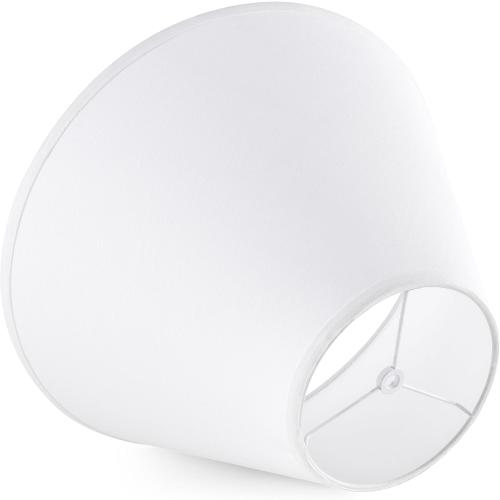 GO&SO Large Empire Lamp Shades Set of 2,6.5 x 16.3 x 10.5,White Fabric | Modern Lamp Shades For Table Lamps,Floor Lamps Replacement,Spider Fitter,Assembly Required