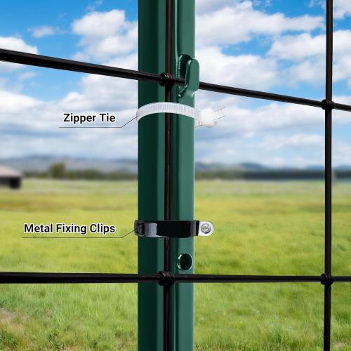 Fence Post 3 FT - 16 Packs, Metal Heavy Duty U Posts, Powder-Coated for Long-Lasting Use, Perfect for Holding Wire &Plastic Mesh, Corner Anchors, Green