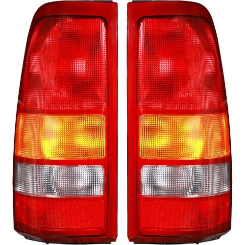 Boine Tail Light Compatible With 1999-2002 Chevy Silverado 1500 2500 3500 1999-2006 GMC Sierra 1500 2500 3500 Driver and Passenger Side Rear Light Brake Lamps