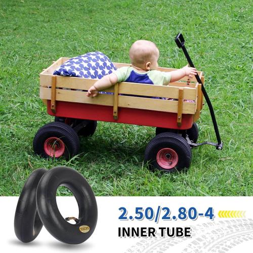 2.80/2.50-4 Inner Tubes, 2 Pack with TR87 Valve Stem, Heavy-Duty Inner Tubes, Replacement Tubes for Wheelbarrows, Hand Trucks, Dollies, Lawn Mowers, Scooters, Go Karts