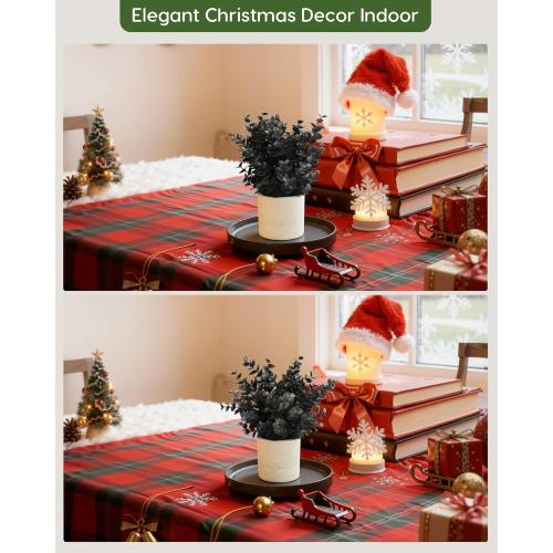 Velener 1 PCS Small Fake Eucalyptus Plant Artificial Potted Plants Indoor for Christmas Decor Indoor Realistic Faux Plant for Office, Bathroom, Living Room, Desk, Shelf, Home Decor (Black)