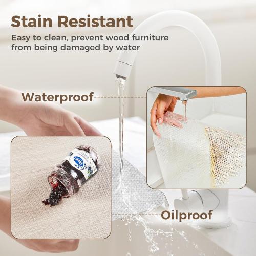 100% EVA Shelf Liner for Kitchen Cabinet, 24 x 120 Drawer Liners Non Adhesive Non Slip Waterproof Plastic Paper, Dresser Pantry Bathroom Refrigerator Protector, Clear