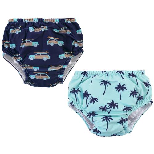 Hudson Baby Unisex Baby Swim Diapers, Palm Trees, 0-6 Months