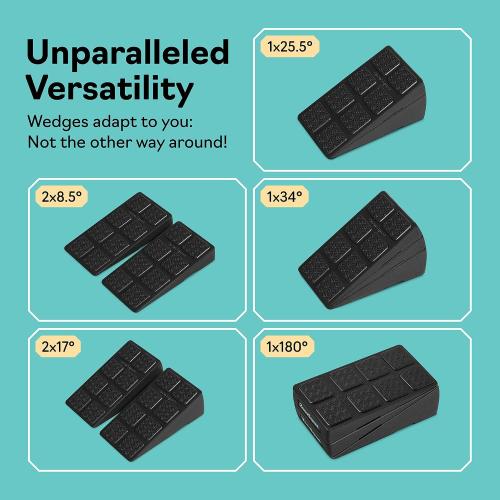 Squat Wedge - Squat Wedge Block 960 LBS Capacity - Slant Board for Calf Stretching with 5 Adjustable Angles - Calf Stretcher Slant Board - Yoga Blocks - EPP Material for Ankle Mobility & Physical Therapy