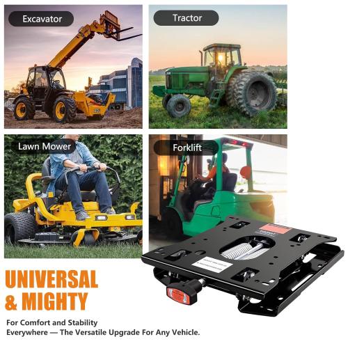 Universal Seat Suspension Kit Low Profile Heavy-Duty Suspension for Zero Turn Lawn Mower Tractor, Skid Steer, Forklift, Compatible with Most Zero Turn Mower