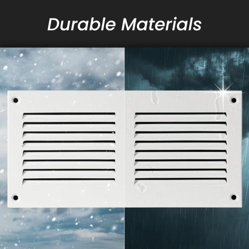 2pk Repa Market White Air Vent Cover 16 x 8 Inch (Outer Dimensions) - Steel Return Air Grilles - for Ceiling and Sidewall - HVAC - with Protection Screen (15.74'' x 7.87'' Inch)