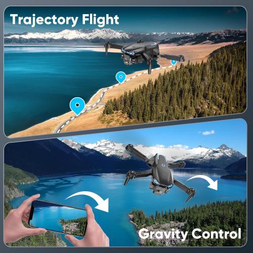 X-shop Foldable Drone with 1080P HD Camera for Beginners & Kids, FPV Live Video, One Key Start, Altitude Hold, 3D Flips, Gesture Selfie, 3 Speed Modes, 2 Batteries