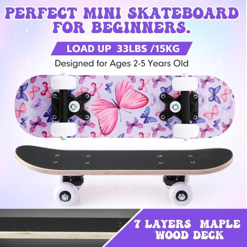 Honoson 7 Pcs Skateboard for Toddlers Beginners Knee Elbow Pads Wrist Guards Gear Set