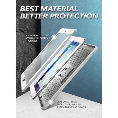 Size Ipad9 Color Clear SUPCASE for iPad 9th Generation Case with Screen Protector (Unicorn Beetle Pro), [Built-in Stand] Heavy Duty Rugged Protective Case for iPad 10.2 9th / 8th / 7th Generation (2021/2020/2019), White