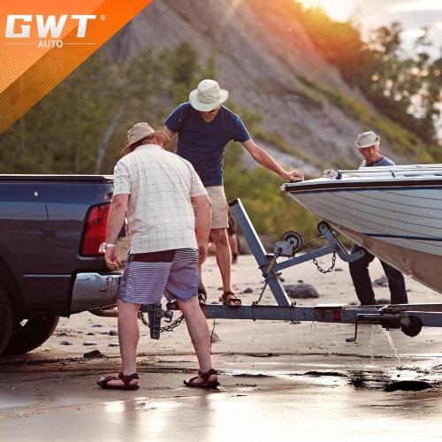 Adjustable Trailer Hitch with Hook, Tri-Ball (1-7/8 x 2 x 2-5/16) Drop Hitch, Fits 2.5-Inch Receiver, 6 Inch Drop Hitch, 18500 LBS GTW-Class 3 Tow Hitch for Heavy Duty Truck, Black