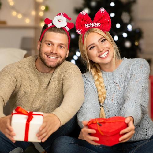Christmas Headbands and Costume Headwear,Christmas Headwear Holiday Headbands Accessories for Xmas Party Decorations Favors