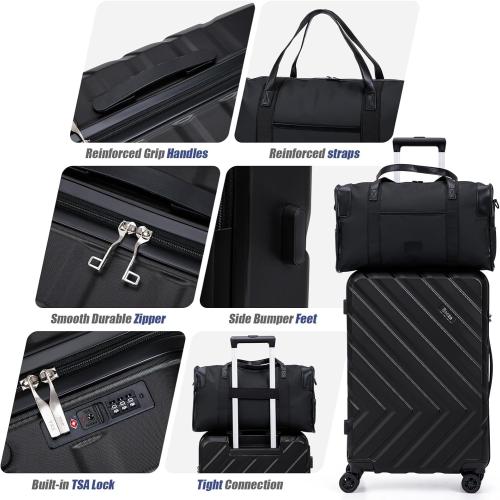 Luggage Sets 3 Piece,Suitcases with Wheels,Carry On Luggage Set 22x14x9 Airline Approved,Hardshell Luggage Sets With TSA Lock,20 Inch Carry On Suitcase