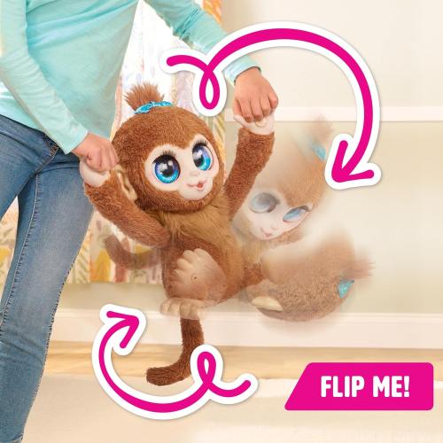 FurReal Peanut The Playful Monkey Interactive Toy, 15-inch Realistic Plush, Kids Toys for Ages 4 Up by Just Play