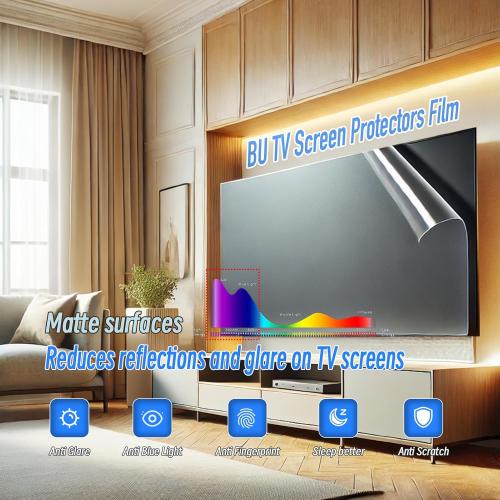 75 Inch Anti Glare TV Screen Film with Blue Light Filter,75 In TV Anti Glare Screen Protector TV Glare Stopper Matte Film (75 1645)
