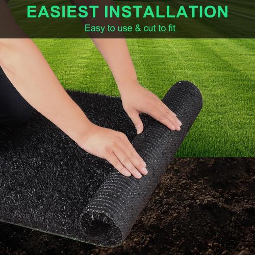2 Pack Imitation Grass Design Recycled Rubber Mulch,Each Piece 8' x 2'，Rubber Mulch for Landscaping，Walkway pavers，Black Mulch for Landscaping