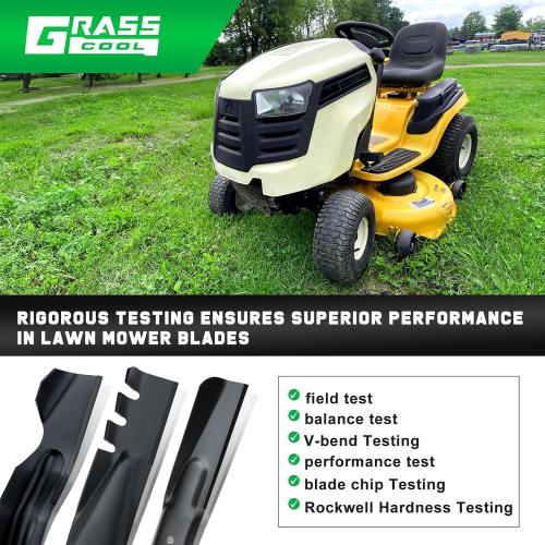 BLACK 942-04290-X Mulching Blade for Cub Cadet 46 Deck Mower Replace for 942-04290 942-04244 742-04244 742-04290 (6 Point Star Mounting Hole)