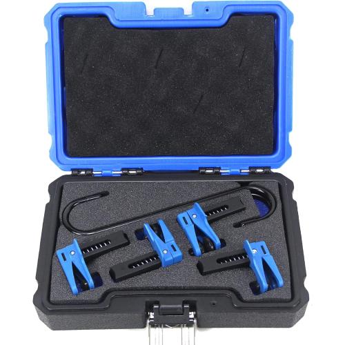 A/C Line, Brake Line Service Tool Universal Auto Steel line Banjo Stopper Kit Brake Fluid Line Clamp Tool with Gallop Caliper Hanger Set