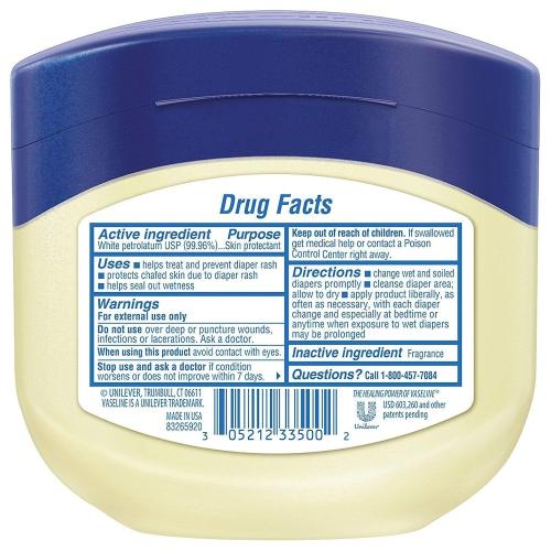 13oz 4 PackVaseline Petroleum Jelly Baby Skincare Protective & Pure 4 Count Treats Dry Skin And Prevents Chaffed Skin From Diaper Rash Hypoallergenic And Gentle On Skin 13oz