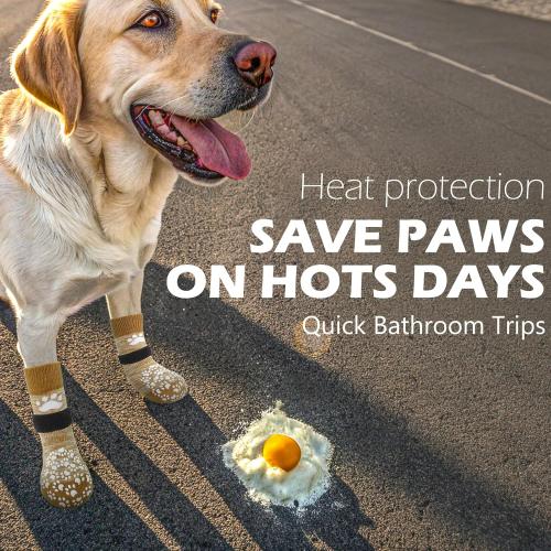 EXPAWLORER Anti Slip Dog Socks to Prevent Licking Paws, Dog Shoes for Hot Pavement, Dog Booties for Small Medium Large Senior Dogs, Traction Control Boots & Paw Protectors for Hardwood Floors