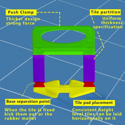Tile Leveling System 1/8 Spacers Tile Leveler Clips DIY Tile Leveler Spacers 9000 Pcs and Tools Harden Rubber Mallet Hammer 16 oz for Professional Ceramic Tile and Stone Installation