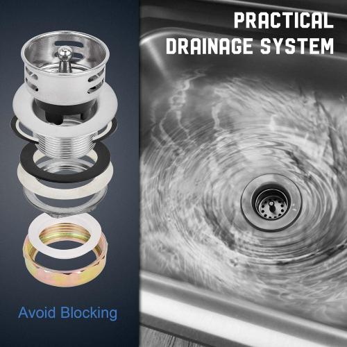 Profeeshaw Stainless Steel Sink Commercial Wall Mount Hand Washing Basin NSF Certified, with Gooseneck Faucet and Side Splash Guard, for Restaurants, Stores, Bars and Home, 17 x 15 …