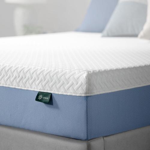 ZINUS Cooling Essential Memory Foam Mattress [NewVersion], Fiberglass Free, Medium Feel, Breathable Cooling Layers, Certified Safe Materials