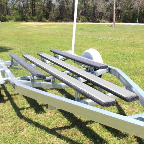 Size 48 X 3 PE Trailer Bunk Glides, Heavy Duty Boat Trailer Bunk Slide Pads with Screws and 12 Holes, Smoother Boat Trailer Glide Bunk Enders for Loadings and Launches Easier