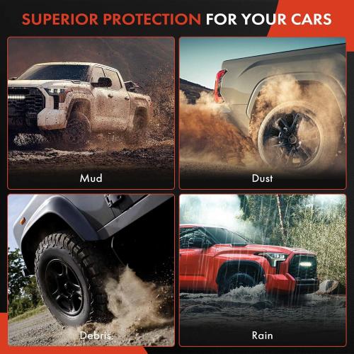 A-Premium Splash Guards Fender Liner Shields Compatible with Toyota Tacoma, 2005-2020, Front and Rear, 4-PC Set