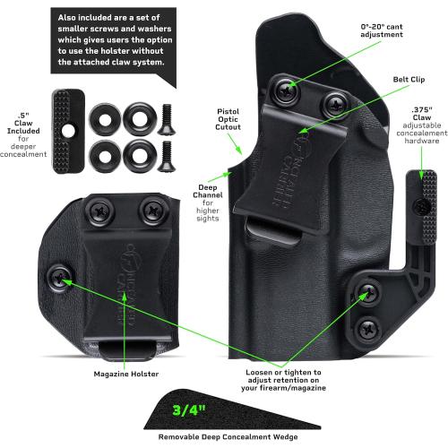 IWB Holster for Springfield XD9 SC MOD 2 | Combat Veteran Owned Company | Concealed Carry Holsters Inside Waistband