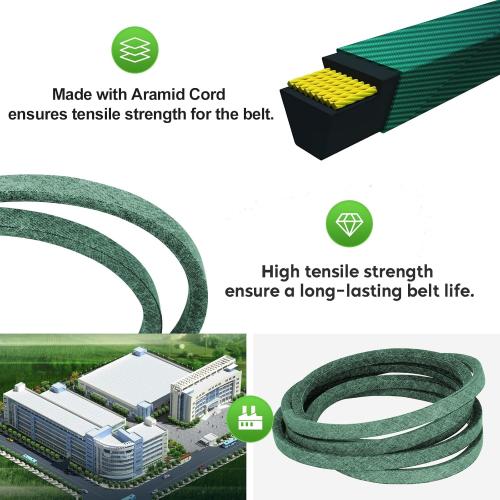 954-04077A Lawn Mower 50 Deck Belt Fits for Cub Cadet XT1 LT50 LT1050 SLT1550 LTX1050 LGTX1050, for MTD 954-04077 754-04077 754-04077A,for Toro GT2100 GT2200, for Toro 112-0332, Aramid, 5/8 x 134