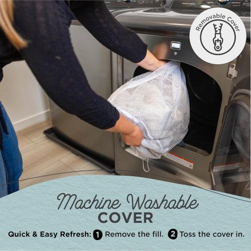 Best Friends by Sheri Shag Lounge Bed Calming Faux Fur Dog Bed, Frost, Large, 36 x 27