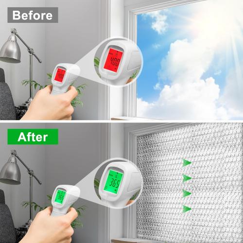 16P Garage Door Insulation Panels Kit 0.24T Double Bubble Reflective Aluminum Foil 6MM Sheet Thermal Pre-Cut Insulation Shield 120 Tapes Winter Clod and Summer Heat for Attic Garage Wall (24 x 48)