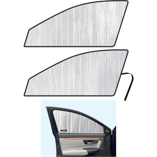 Side Window Front Seat Reflective Sunshade Custom Fit for 2017 2018 2019 2020 2021 2022 Honda CR-V CRV SUV, LX, EX, EX-L, EX-L Navi, Touring, UV Reflector Sun Protection Accessories (Set of 2)