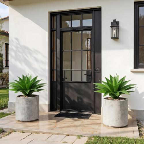 Artificial Agave Plants-Set of 2 Large Fake Agave for Outdoors,Faux Aesthetic Plants for Home Decor, Realistic UV Resistant Fake Agave Plants Without Pot