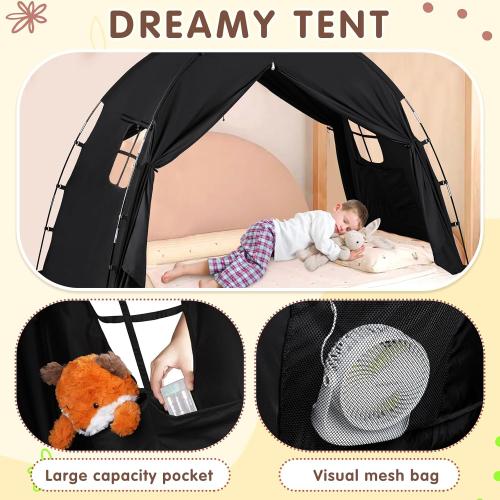 Bed Tent Twin and Full for Kids, Canopy Privacy Sleep Tent Indoor Bunk