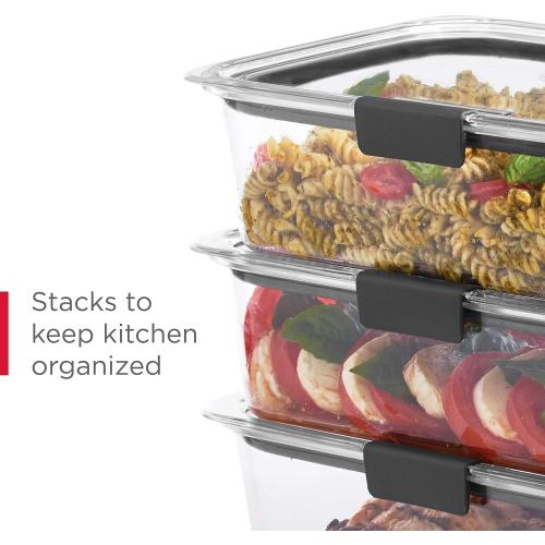 Rubbermaid Brilliance BPA-Free Airtight Food Storage Containers, 14-Piece Set, Easy for Meal Prep, Lunch & Leftovers