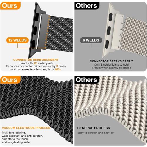 BELONGME 3 Pack Mesh Loop Compatible with Apple Watch Bands for Women Men 40mm 41mm 38mm 42mm 44mm 45mm 49mm 46mm Series 11 10 9 8 7 6 5 4 Ultra3 SE3 2, Stainless Steel Metal Magnetic Strap for iWatch