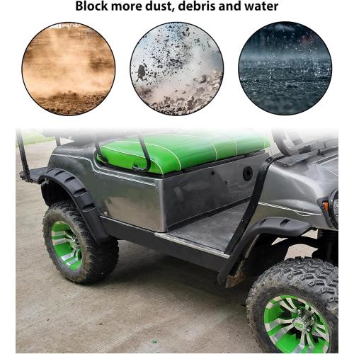 SAUTVS Front and Rear Fender Flares Compatible with Yamaha Golf Cart G14 G16 G19 G20 G22 Accessories, Mud Flaps Mud Guards for Yamaha Standard and Unmodified G14-G22 Golf Carts Bodies Only, 4PCS