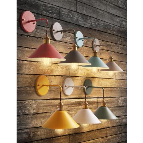 Wall Sconce Lamps Lighting Fixture with on Off Switch,Green Macaron Wall lamp E26 Edison Copper lamp Holder with Frosted Paint Body Bedside lamp Bathroom Vanity Lights
