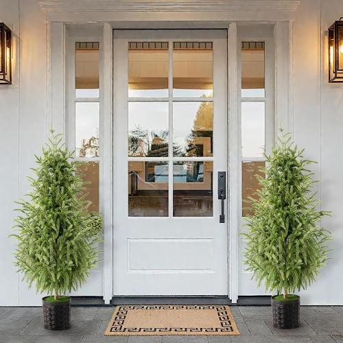 Christmas Decorations - Outdoor Christmas Tree - 2 Pack 3FT Artificial Norfolk Pine Tree - Xmas Decor for Home Indoor Outdoor Entryway Party Living Room Office Porch