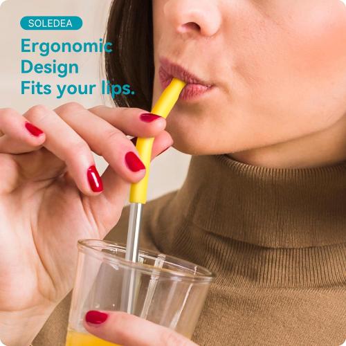 20 oz Straight Metal Straws with Silicone Tip for 20 oz Tumbler, Stainless Steel Reusable Drinking Metal Straw for YETI, STANLEY, US Acrylio, BJPKPK, Simple Modern and so on