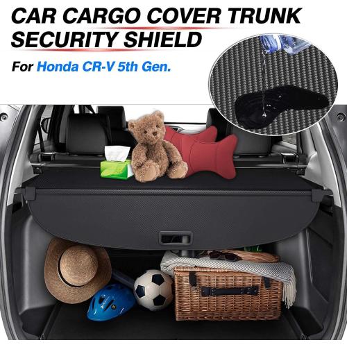 Powerty Cargo Cover for 2017-2021 2022 Honda CR-V CRV Accessories Trunk Cover Retractable Trunk Shielding Shade Cargo Luggage Cover No Gap(Not Fit Honda HR-V)