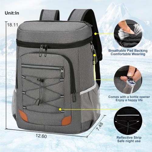 Backpack Cooler Insulated Leak Proof for Men Women 36 Cans Soft Cooler Backpack Insulated Waterproof Large Capacity Coolers Bag Portable for Lunch Camping Travel Picnic Hiking